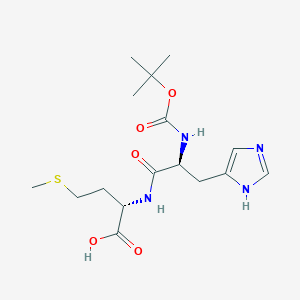 Chemical structure of Boc-His-Met-OH