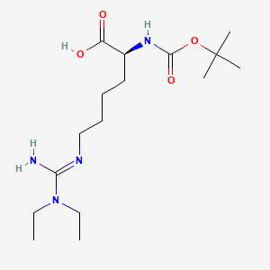 Chemical structure of Boc-Homoarg(Et)₂-OH (symmetrical)