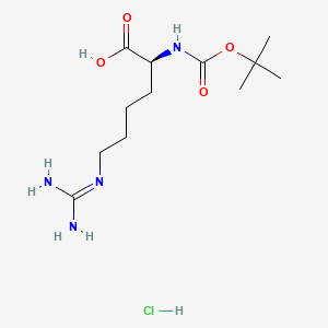 Chemical structure of Boc-Homoarg-OH · HCl