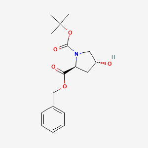 Chemical structure of Boc-Hyp-OBzl