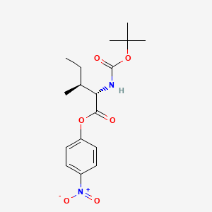 Chemical structure of Boc-Ile-ONp