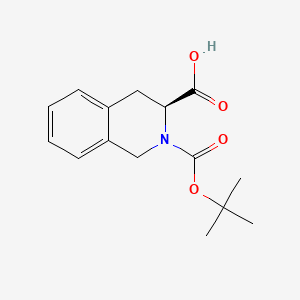 Chemical structure of Boc-L-1,2,3,4-tetrahydroisoquinoline-3-carboxylic acid