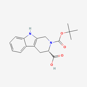 Chemical structure of Boc-L-1,2,3,4-tetrahydronorharman-3-carboxylic acid