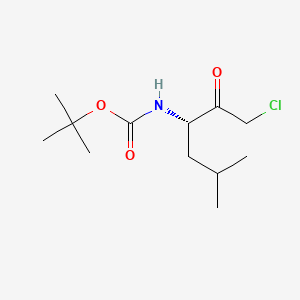 Chemical structure of Boc-Leu-chloromethylketone