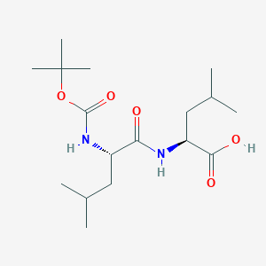 Chemical structure of Boc-Leu-Leu-OH