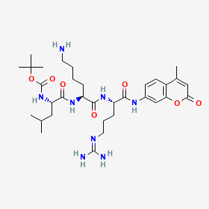 Chemical structure of Boc-Leu-Lys-Arg-AMC