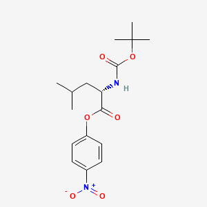 Chemical structure of Boc-Leu-ONp