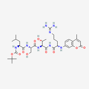 Chemical structure of Boc-Leu-Ser-Thr-Arg-AMC