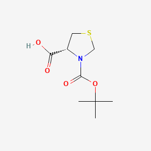 Chemical structure of Boc-L-thiazolidine-4-carboxylic acid