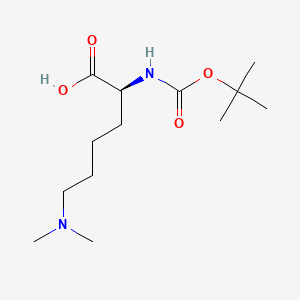 Chemical structure of Boc-Lys(Me)₂-OH