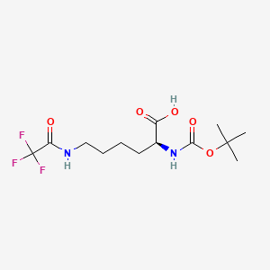 Chemical structure of Boc-Lys(Tfa)-OH