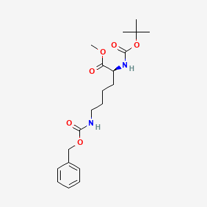 Chemical structure of Boc-Lys(Z)-OMe