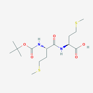 Chemical structure of Boc-Met-Met-OH