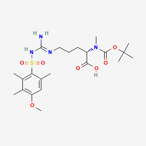 Chemical structure of Boc-N-Me-Arg(Mtr)-OH