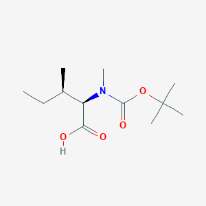 Chemical structure of Boc-N-Me-D-Ile-OH