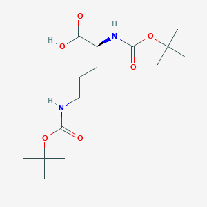 Chemical structure of Boc-Orn(Boc)-OH