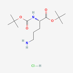 Chemical structure of Boc-Orn-OtBu · HCl