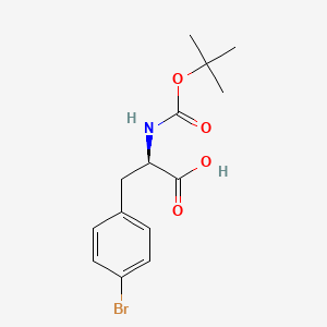 Chemical structure of Boc-p-bromo-D-Phe-OH
