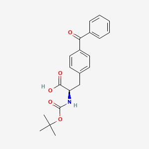 Chemical structure of Boc-p-Bz-D-Phe-OH