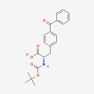 Chemical structure of Boc-p-Bz-Phe-OH