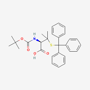Chemical structure of Boc-Pen(Trt)-OH