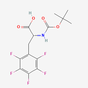 Chemical structure of Boc-pentafluoro-D-Phe-OH