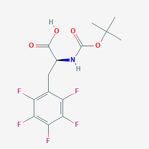 Chemical structure of Boc-pentafluoro-Phe-OH