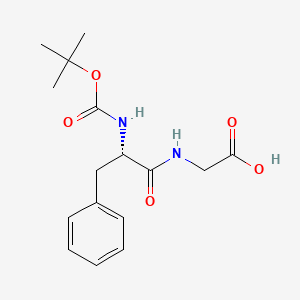 Chemical structure of Boc-Phe-Gly-OH