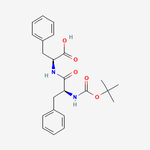 Chemical structure of Boc-Phe-Phe-OH