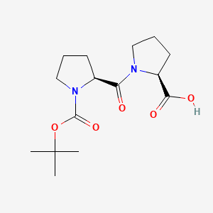 Chemical structure of Boc-Pro-Pro-OH