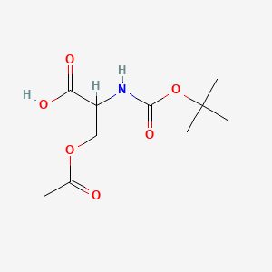 Chemical structure of Boc-Ser(Ac)-OH · DCHA