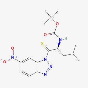 Chemical structure of Boc-Thionoleu-1-(6-nitro)benzotriazolide