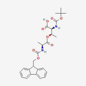 Chemical structure of Boc-Thr(Ala-Fmoc)-OH