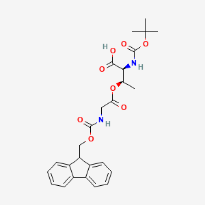 Chemical structure of Boc-Thr(Gly-Fmoc)-OH