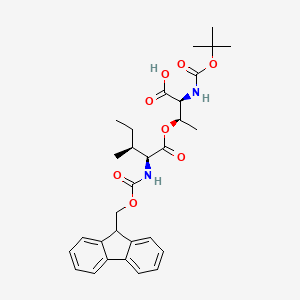 Chemical structure of Boc-Thr(Ile-Fmoc)-OH