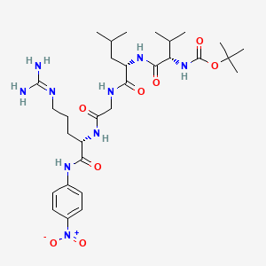 Chemical structure of Boc-Val-Leu-Gly-Arg-pNA