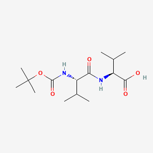 Chemical structure of Boc-Val-Val-OH