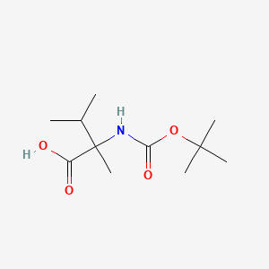 Chemical structure of Boc-α-Me-DL-Val-OH