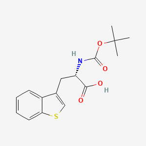 Chemical structure of Boc-β-(3-benzothienyl)-Ala-OH
