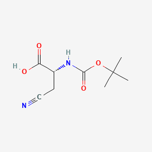 Chemical structure of Boc-β-cyano-D-Ala-OH