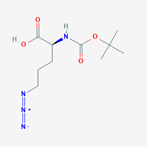 Chemical structure of Boc-δ-azido-Nva-OH · DCHA