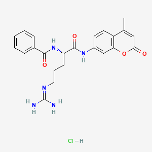 Chemical structure of Bz-Arg-AMC · HCl