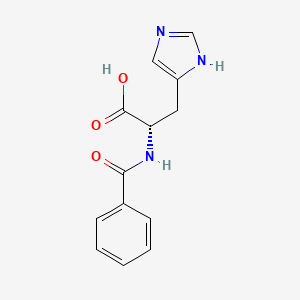 Chemical structure of Bz-His-OH