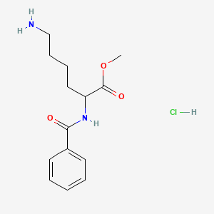 Chemical structure of Bz-Lys-OMe · HCl