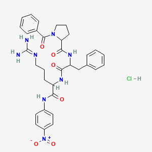Chemical structure of Bz-Pro-Phe-Arg-pNA · HCl