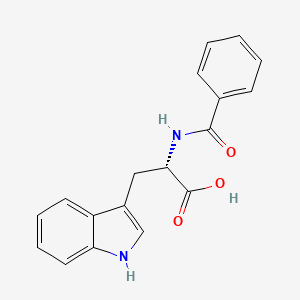 Chemical structure of Bz-Trp-OH