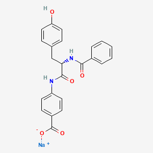 Chemical structure of Bz-Tyr-4-Abz-OH · sodium salt
