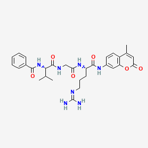 Chemical structure of Bz-Val-Gly-Arg-AMC