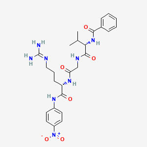 Chemical structure of Bz-Val-Gly-Arg-pNA