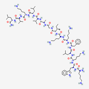 Chemical structure of Cecropin A (1-7)-Melittin A (2-9) amide